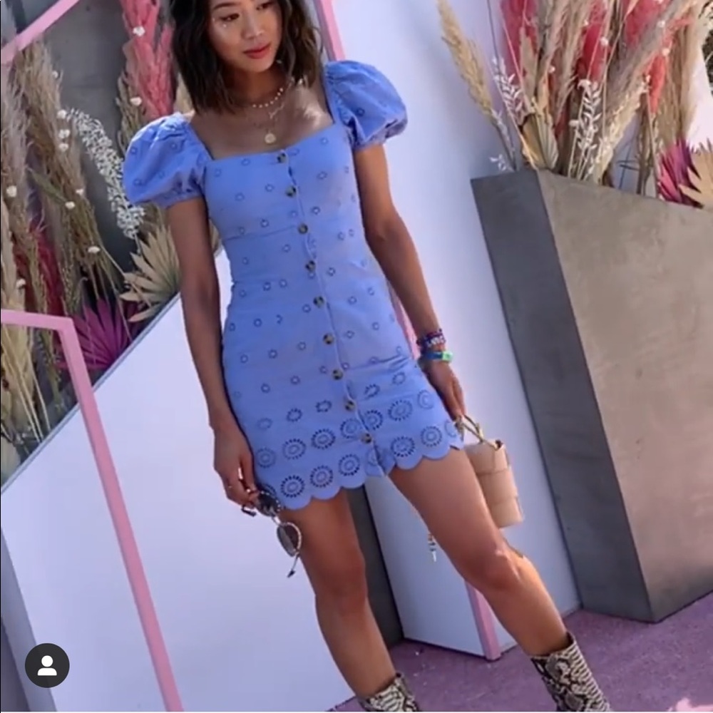 Majorelle Eyelet Dress